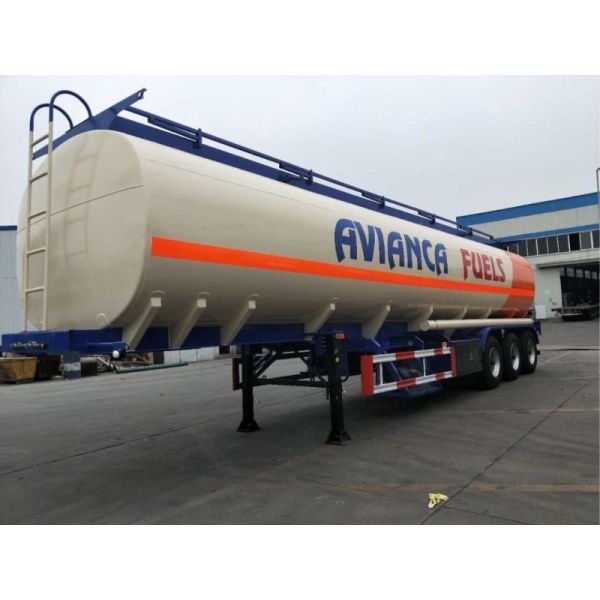 35 Ton 42m³ Stainless Steel Jet Crude Oil Tanker / Fuel Tank Trailer