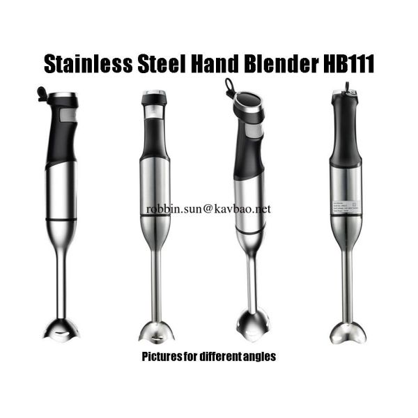 HB111 Stainless Steel Stick Blender With Chooper and Processing Bowl