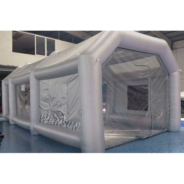0.9mm PVC Inflatable Event Tent , Customized Size Inflatable Paint Spray Booth