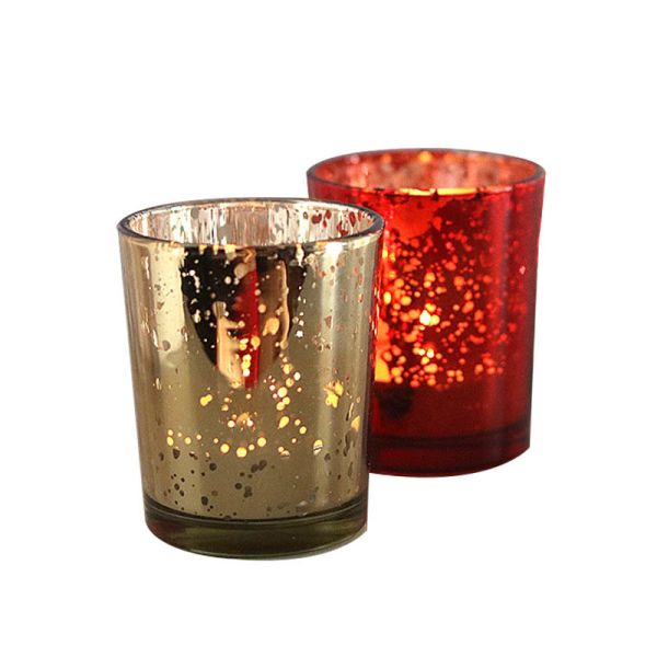 B2B Electroplated Christmas Candle Jars: Bulk Order, Custom Design, Shatter-Resistant for Candle Brands