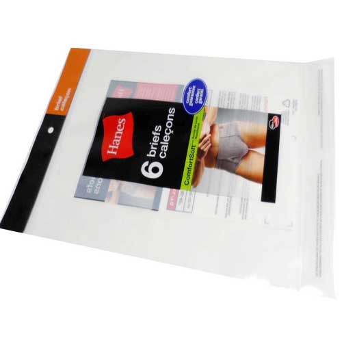 LDPE Plastic Zipper Bag CMYK Zipper Hanging Hook Bag Regeneration