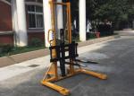 Adjustable Manual Hydraulic Pallet Stacker , Straddle Stacker Forklift High