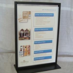 China Easy Portability A4 Durable Metal Tabletop Display Stands on sale