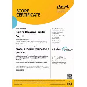 Haining FengCai Textile Co.,Ltd. Certifications