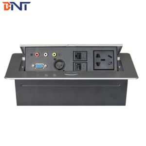 China 1*MIC Configuration Conference Table Flip Up Multimedia Connector wholesale