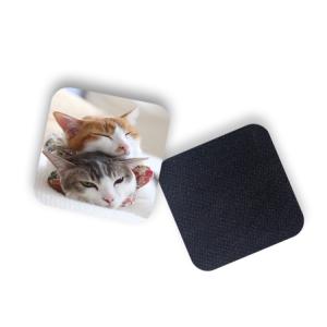 China 8 X 8cm Square Shape Red Fox Custom Printed Coasters wholesale