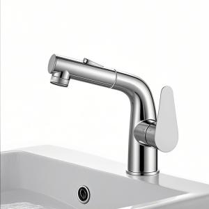 China Stainless Steel Single Handle Basin Faucet Pull Out Taps Polished wholesale