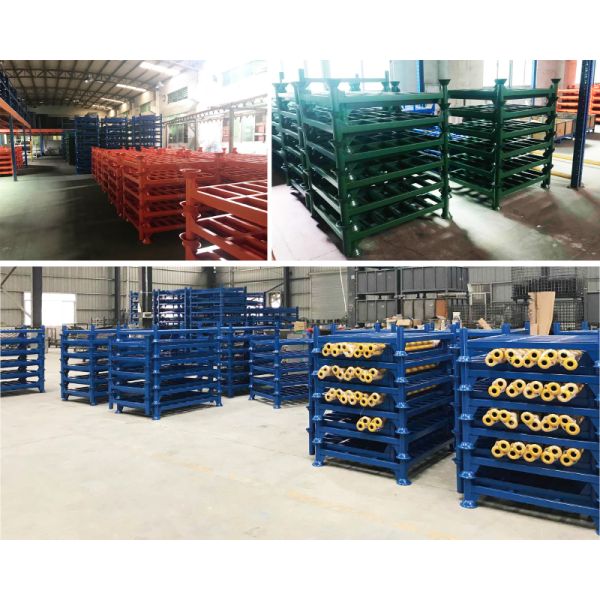 Round Post Pallet Stacking Rack