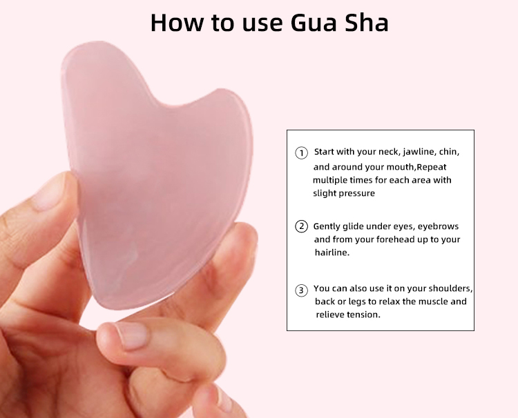 Fashionable Skincare Face Jade Roller pink Quartz Stone Face Roller