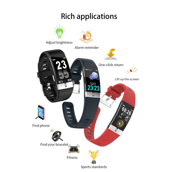 HL66 Smart watch IP68 Heart Rate Wristband For Couples USB Plug Play Charging