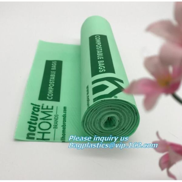 China manufacturer 100% biodegradable singlet bags with EN13432 BPI OK compost home ASTM D6400 certificates, BIO, ECO