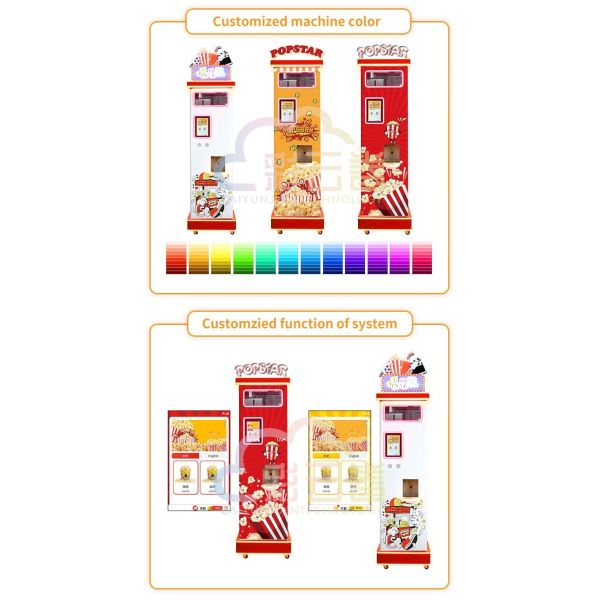 5.6Kg Capacity Automatic Popcorn Dispenser Stainless Steel With LCD Display