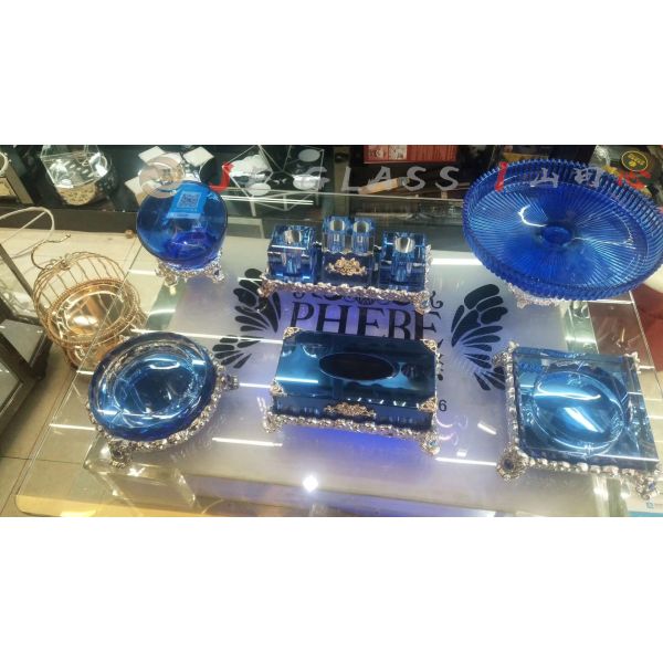 Therapeutic Glittering Balustrade K9 Crystal Glass Pillars