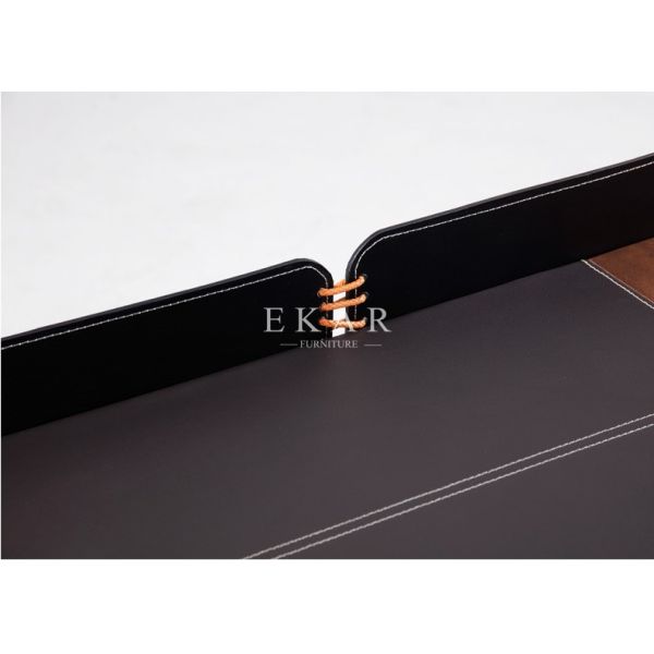 Simple Design Metal Base Study Table Modern Office Desk