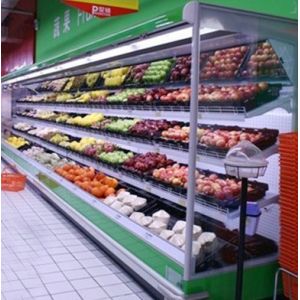 Commercial Upright Display Fridge , Remote Multi deck Chiller 10m Length