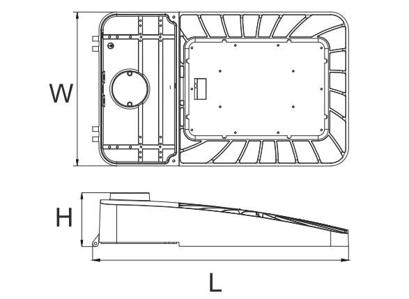 LED Shoebox Area Light Dimmable Streetlight Cree Chips 240W 140lm/w 480V Motion Sensor Photocell Opition 5 Year