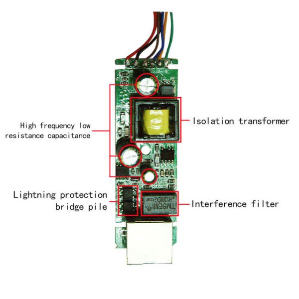 10/100M Passive 24V to 12V 2A PoE Splitter for 24V POE switch and IP Cameras