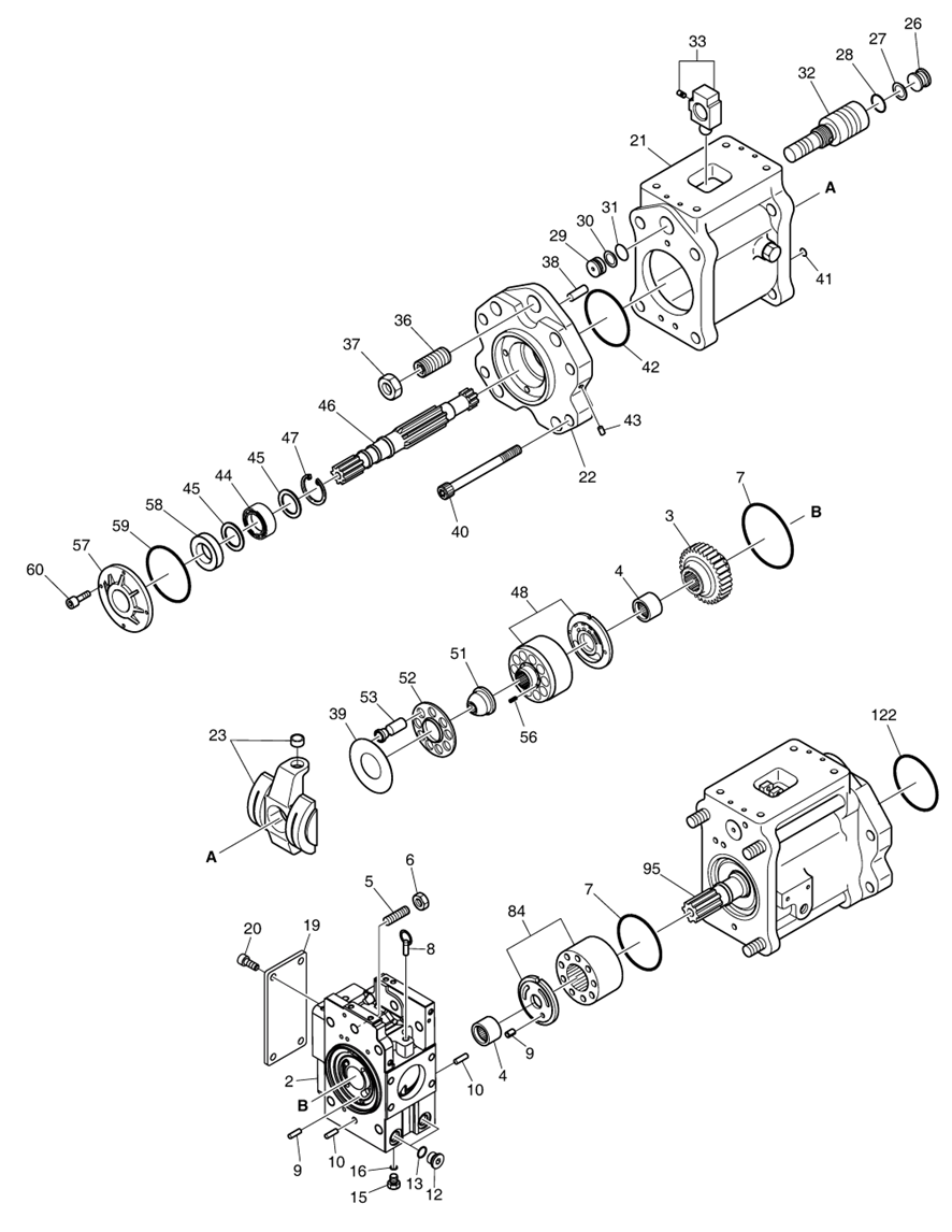 Excavator Hydraulic Pump Maintenance K3V63DT-9NOT for DX150-9C 400914-00405B Extend Equipment Lifespan