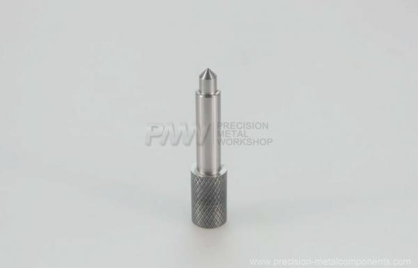 Machined metal parts special high precision pins in mechanical assembly and automation