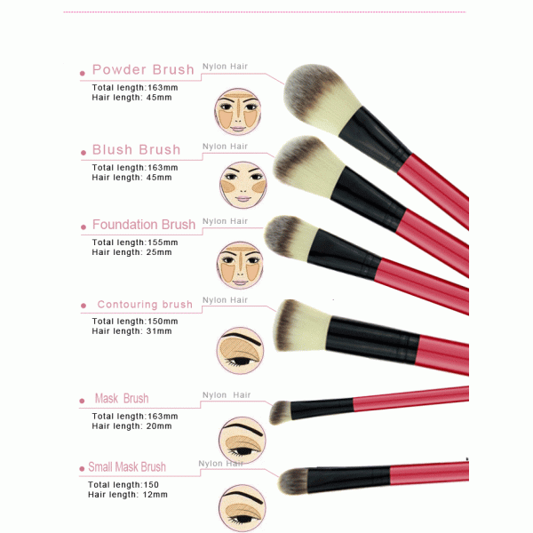 15 Pieces Popular Makeup Brushes Made Of Three Color Nylon Hair And Gold Aluminum