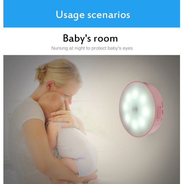 700MAH Round Motion Sensor Light / 4000K Led Motion Sensor Porch Light