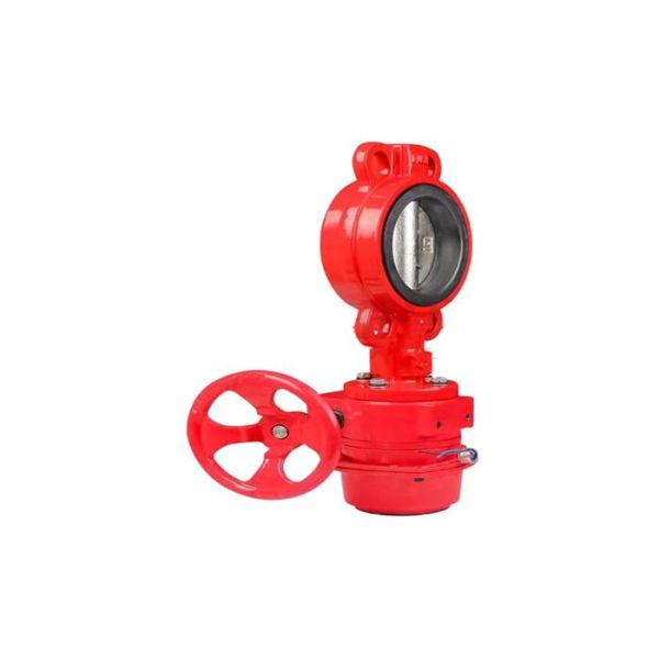 Signal Wafer Butterfly Valve Gear Worm Power Fire Protection