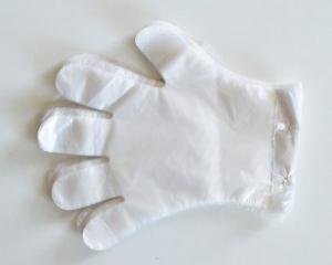 China Anti Bacterial Disposable PE Gloves Embossed Surface Dust Proof Smooth Surface wholesale