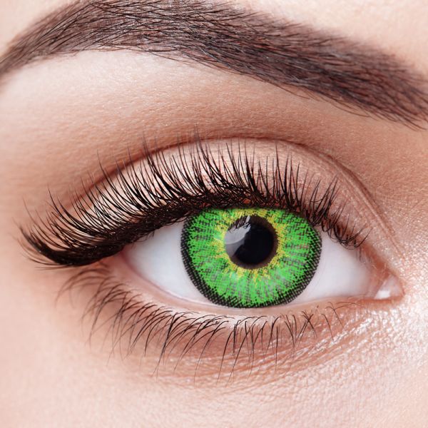 ISO13485 Coloured Limbal Ring Natural Black Contacts Yearly