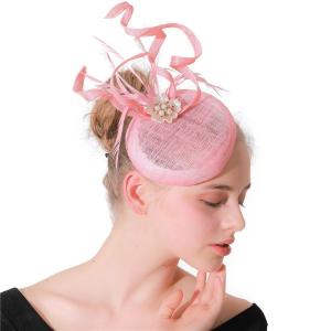 China Sinamay Base and Chicken Feather Fascinator Hat with Headband Shipping DHL UPS FEDEX EMS TNT wholesale