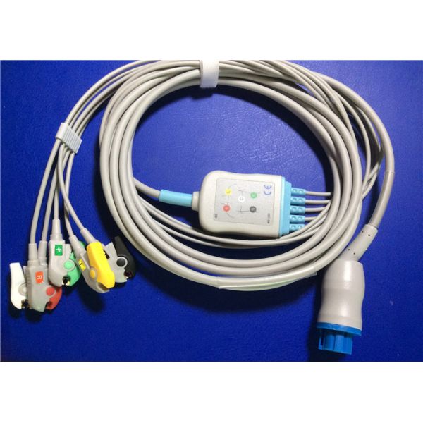 Datex Ohmeda One Piece ECG Patient Cable Three Lead Round 10 Pin Connector