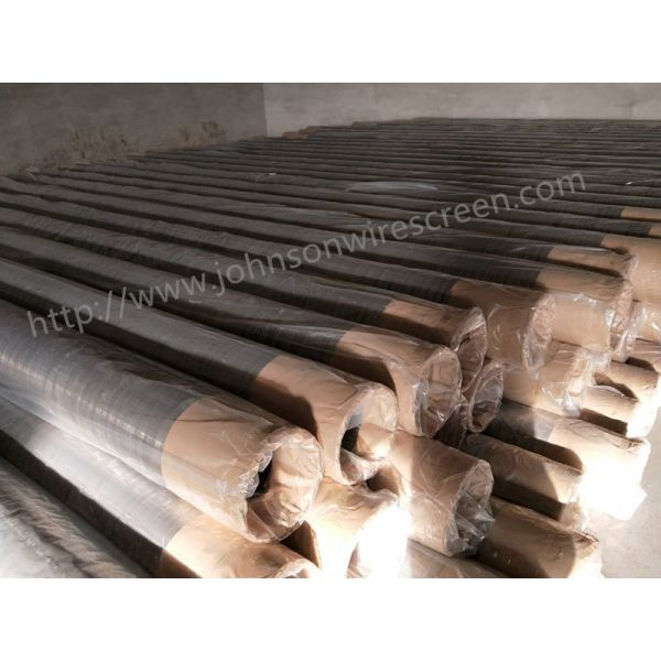 Stainless Steel 304l Johnson Vee Wire Screen , Deep Well Wound Screen 35kg / Meter