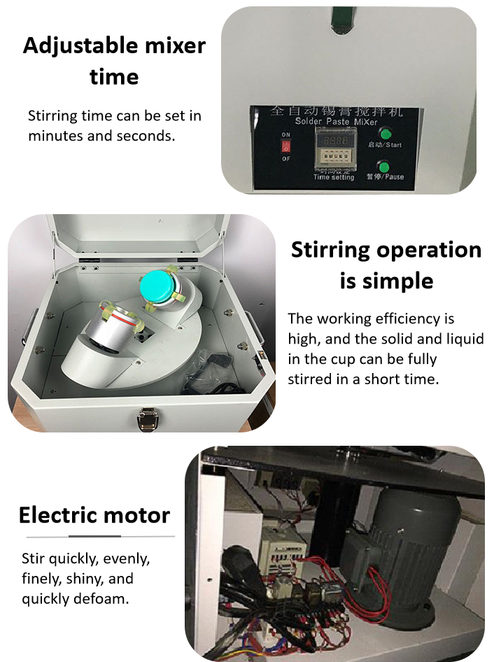 SMT Solder Paste Mixer HXT-350T Tin Cream Mixing Equipment Industry Production Process
