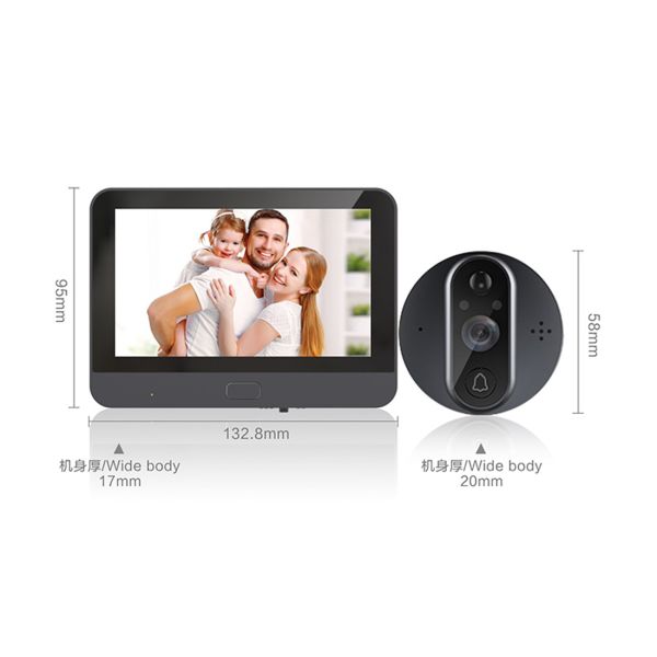 Unistone Peephole 1MP/720P Video Doorbell(US-PHR9)