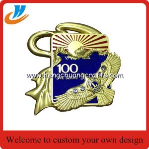 China 3D logo design metal pin badge,lapel pin lion club custom logo wholesale wholesale