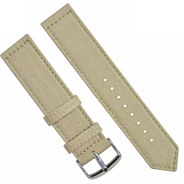 Quality 20mm Canvas Strap Watch Band , Two Pieces Wrist Band Strap With Buckle for sale