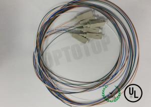 Pack Of 6 Color Coded Single Mode Pigtail Om3 900um Legs SC / PC - PT 2m