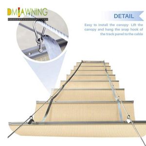 Sus316 Fabric Waterproof Retractable Cover Pergola Sliding retractable pergola