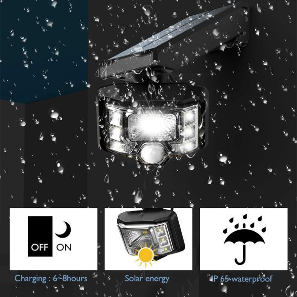 Wireless outdoor solar motion sensor light