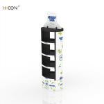 Customized White 4-Tiers Metal Creative Soft Drink Displays Rack