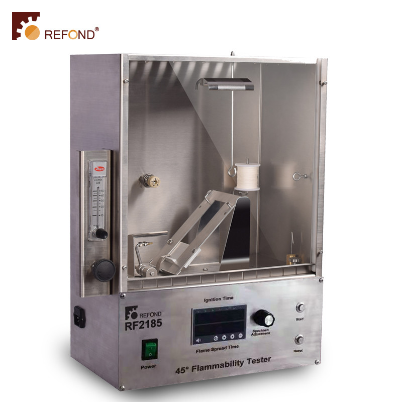 Safely And Accurately Measures Flammability Testing Machine , Textiles 45 Degree