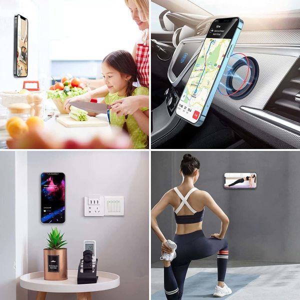 RoHS Aluminum Magsafe Charger Holder Universal Magnetic Phone Stand For Desk Wall