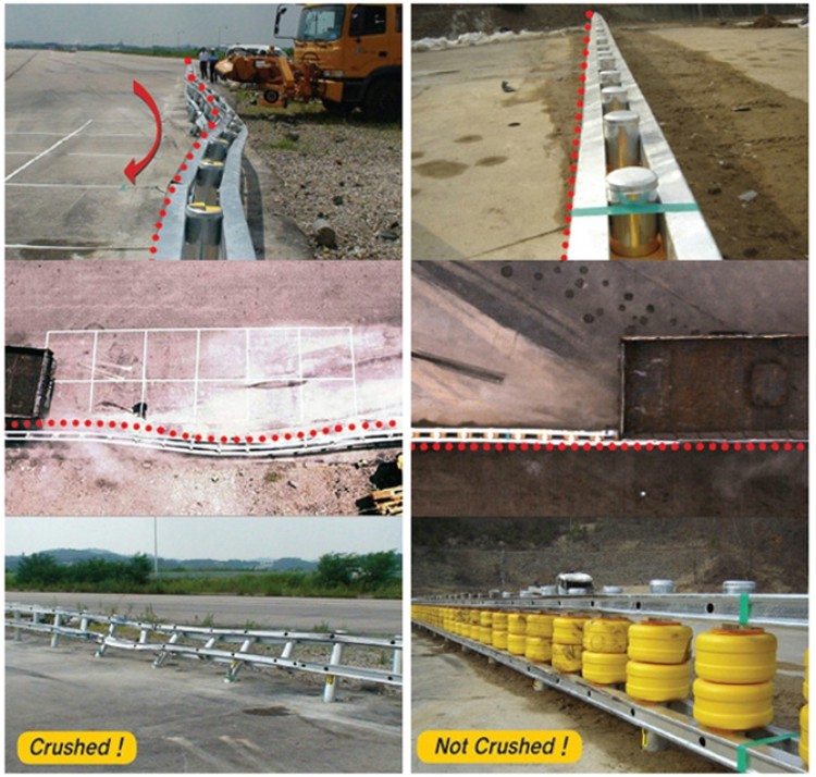 KSI Type Highway Anti - Collision Safety Rolling Barrier / Safety Rolling Guardrail