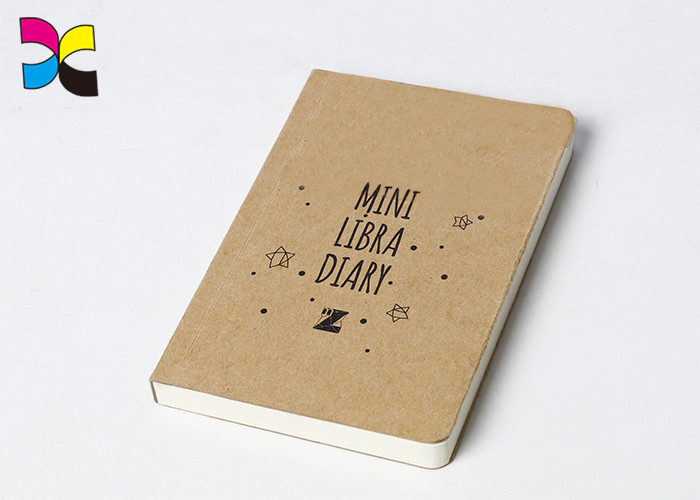 Perfect Binding Exercise Custom Logo Notebooks , 250g Kraft Paper Personalised