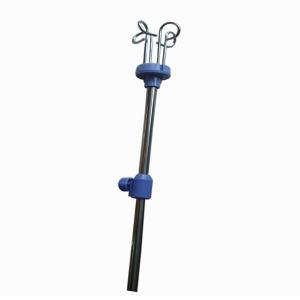 China Hospital Special Blue Infusion Stand Mobile With 4 Hooks on sale
