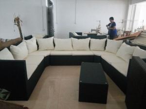 China Customize indoor outdoor rattan furniture sofa set of six, rattan lounge chair, deck chair on sale