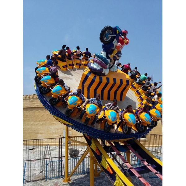 Durable Painting Flying UFO Rides With A Big Disc And Fence Protection