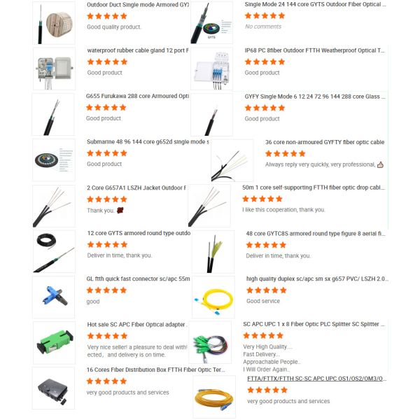 2-288 Core GYTA Outdoor Duct Coaxial Direct Burial Fiber Optic Cable for SM MM Communication