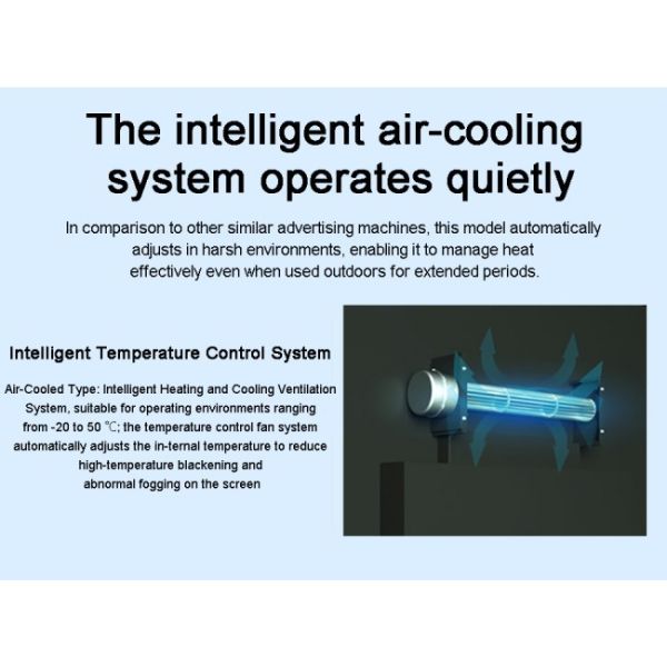 75 inch Full Screen Floor Standing Advertising Display Standing player with 4K Ultra HD Resolution and Aluminum Alloy Frame