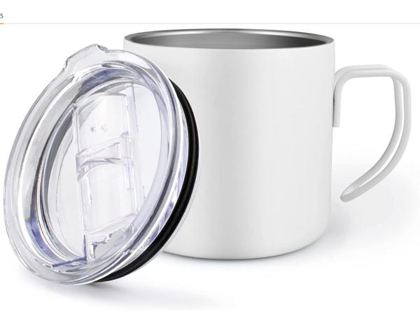 Quality 8 Oz Double Walled Insulated Cup / Stainless Steel Coffee Travel Mug With Lid for sale