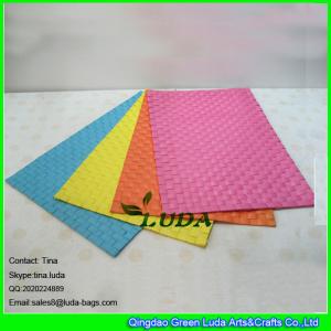 China LUDA cheap pp straw mat custom restaurant straw placemats on sale